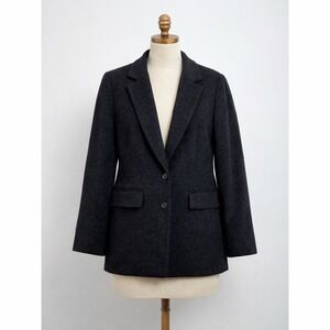 J. Crew Somerset Blazer Charcoal Gray 80%‎ Wool Jacket Size 6P